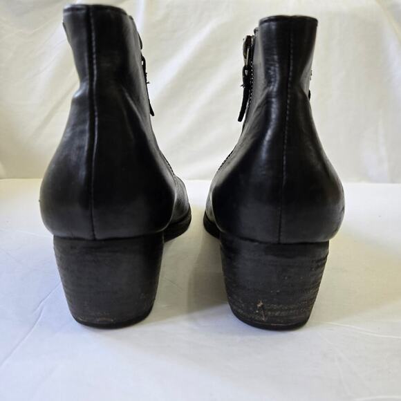 Clarks Womens Maypearl Fawn Booties Size 6.5 Black Leather Ankle Boot - Picture 8 of 12
